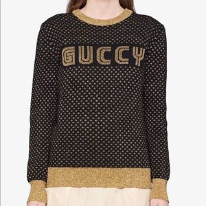 NWT Gucci Sweaters Logo Guccy Wool Sweatshirt